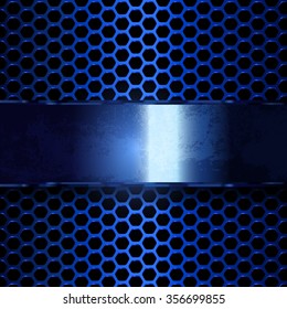Grunge metal background with copy space. Vector illustration