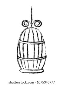 grunge metal bird cage object design