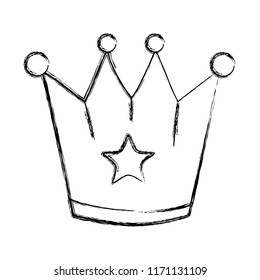 grunge metal crown object with stars design