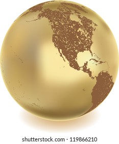 grunge metal globe
