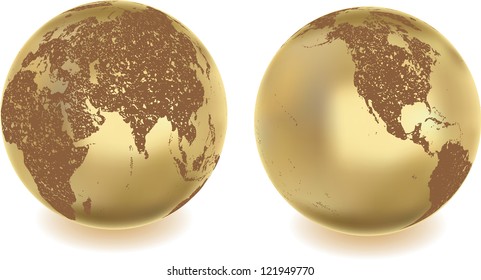 grunge metal globes