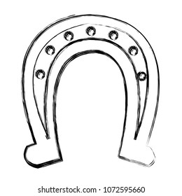 grunge metal horseshoe to luck decoration symbol
