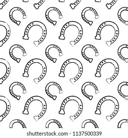grunge metal horseshoe luck symbol background
