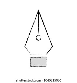 grunge metal office feather pen tip