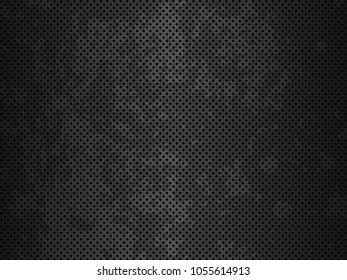 Grunge metal texture. Black metal background. Abstract vector illustration