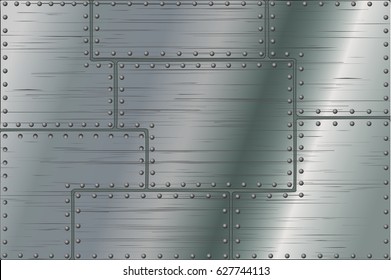 Grunge metal texture with rivets.