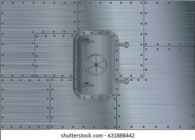 Grunge metal texture with rivets.