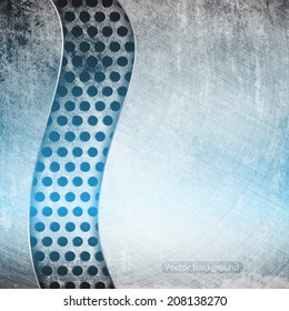 grunge metal texture, vector background