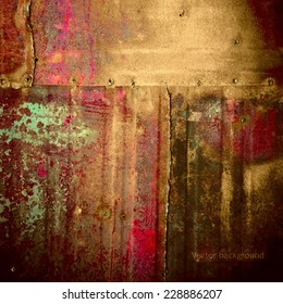 grunge metal texture, vector background