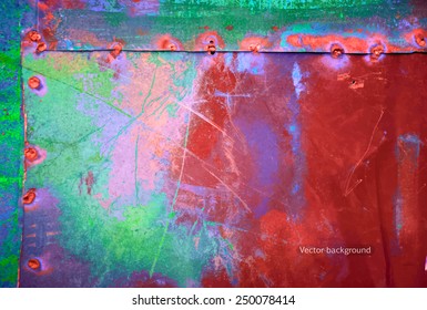 grunge metal texture, vector background