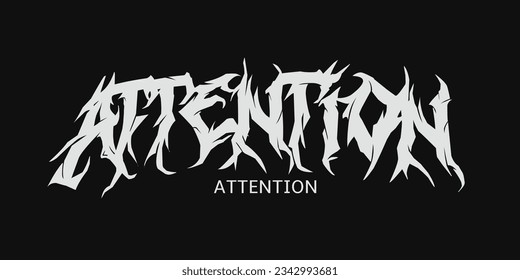 Vektor Text Metal Font for T-Shirt, Hoodie, Streetwear, Poster