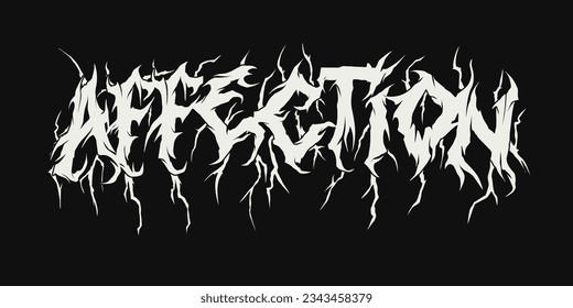 Grunge Metal Typography Vector. Distorted Word Art Affection for Streetwear and Poster Art Design
