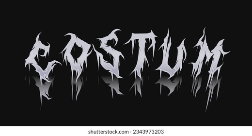 Grunge Metal Typography Vector. Distorted Word Art Costum for Streetwear and Poster Art Design