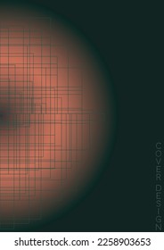 Grunge Minimal Geometric Vector Poster Design with Lines and Gradient Colorful Circles. Set of Abstract Backgrounds for Covers, Flyers, Templates, Booklets, Cards, Brochures, Branding, etc.