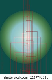 Grunge Minimal Geometric Vector Poster Design with Lines and Gradient Colorful Circles. Set of Abstract Backgrounds for Covers, Flyers, Templates, Booklets, Cards, Brochures, Branding, etc.
