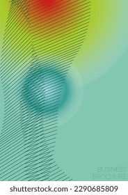 Grunge Minimal Geometric Vector Poster Design with Lines and Gradient Colorful Circles. Set of Abstract Backgrounds for Covers, Flyers, Templates, Booklets, Cards, Brochures, Branding, etc.