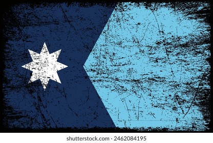 Grunge Minnesota flag. Vector flag of Minnesota.