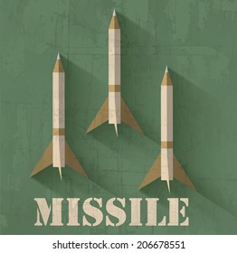grunge missile icon background concept. Vector illustration design