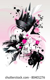 grunge modern abstract vector illustration