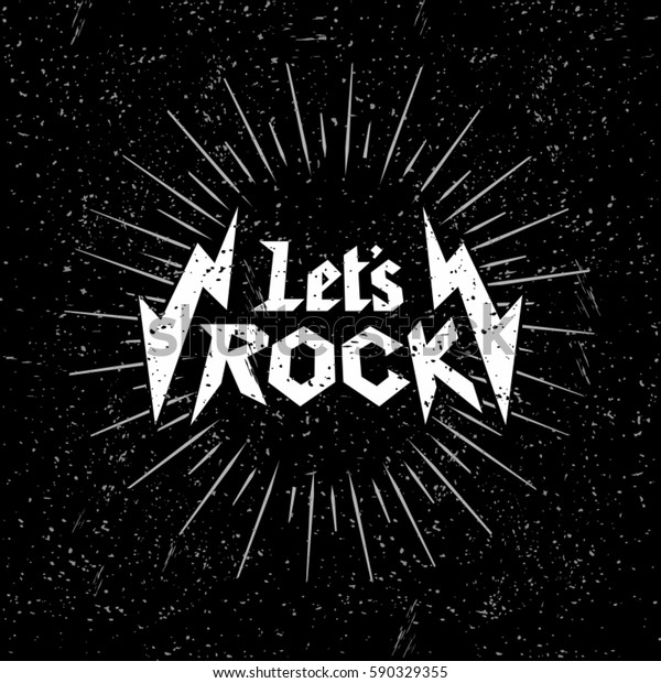Grunge Monochrome Rock
music print, hipster vintage label, graphic design with grunge
effect, rock-music tee print stamp design. t-shirt print lettering
artwork, vector
