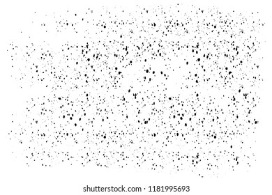 Grunge monochrome vector background. Dust overlay distress grain, image simply placed over object for grungy effect creation. Abstract, splattered, dirty, texture for design. Hand drawn grain surface