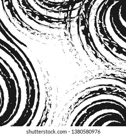Grunge monochrome vortex. Abstract background. 