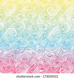 Grunge monohrom waves with white background. Vector stock illustration