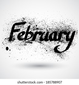 Grunge month sign