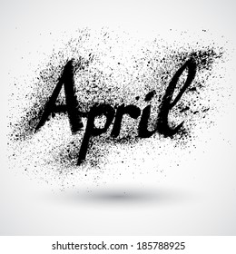 Grunge month sign
