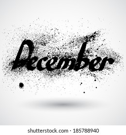 Grunge month sign