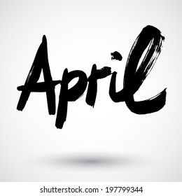 Grunge month sign