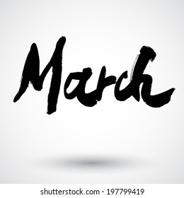 Grunge month sign