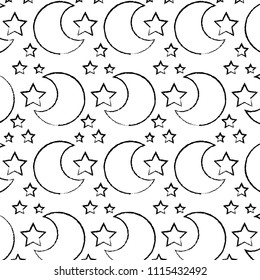 grunge moon sky and sparkly star background