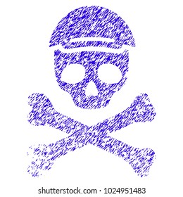 Grunge Mortal Skull rubber seal stamp watermark. Icon symbol with grunge design and dust texture. Unclean vector blue sticker mortal skull.