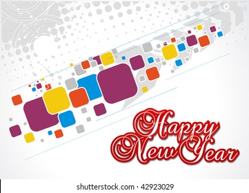 grunge mosaic background with  new year 2010  background. Vector illustration