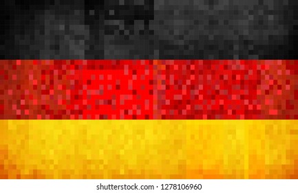 Grunge mosaic Flag of Germany - illustration