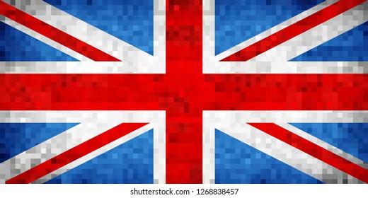 Grunge mosaic Flag of Great Britain - illustration