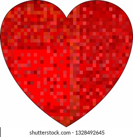 Grunge mosaic heart - illustration