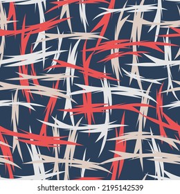Grunge un patrón ininterrumpido. Ilustración vectorial para impresión, tela, cubierta, embalaje, decoración interior, decoración de blogs y otros proyectos.