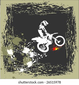 grunge motocross vector