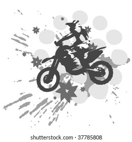 grunge motocross vector