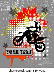 grunge motocross vector