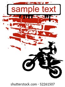 grunge motocross vector
