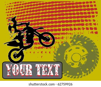 grunge motocross vector