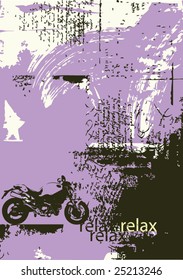 Grunge motorcycle vector template