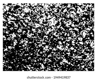 Grunge mottled stone surface. Small crushed stone, granite chips. Rough monochrome slab. Spotted lenoleum. Vector modern abstract grime texture.