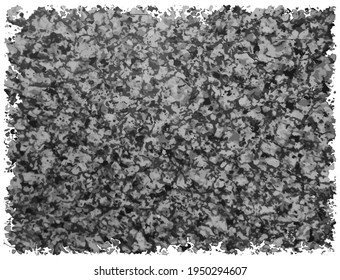 Grunge mottled stone surface. Small crushed stone, granite chips. Rough monochrome slab. Spotted lenoleum. Vector modern abstract grime texture.