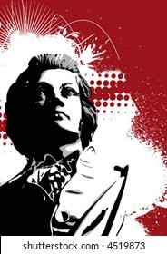 Grunge Mozart Art