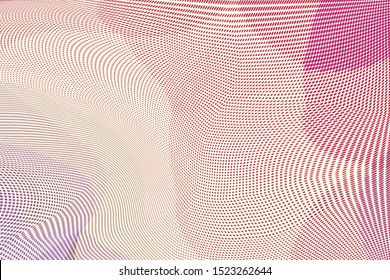 Grunge multicolor halftone dots pattern texture background. Low poly design. Modern gradient monochrome dotted vector illustration. Abstract wavy lines. Triangular polygon backdrop
