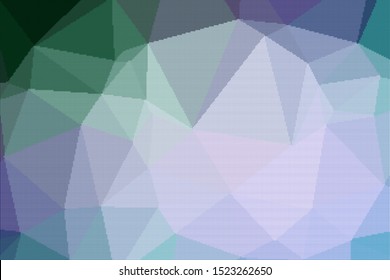 Grunge multicolor halftone dots pattern texture background. Low poly design. Modern gradient monochrome dotted vector illustration. Abstract wavy lines. Triangular polygon backdrop